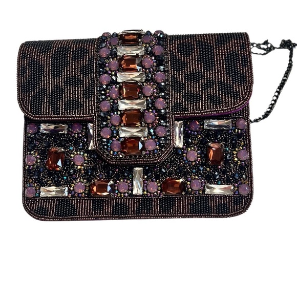 Mary Frances Handbags - NWOT Mary Frances Embellished Beaded Crossbody Bag
